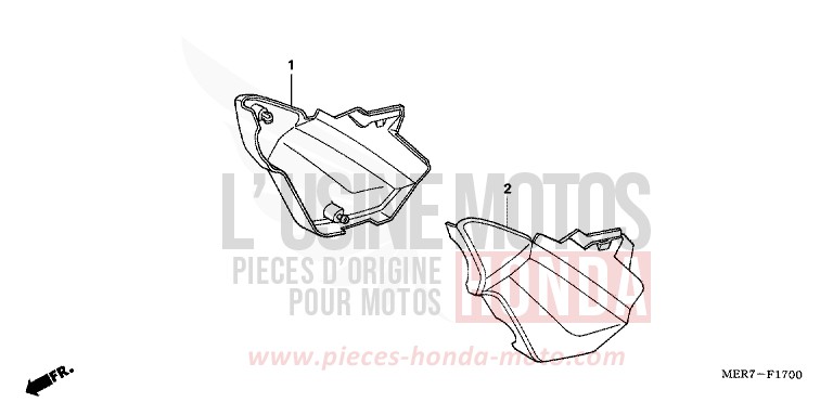 SIDE COVER (CBF600S6/SA6/N6/NA6) for CBF600N ABS EMERGENCY RED METALLIC (R311) from 2006